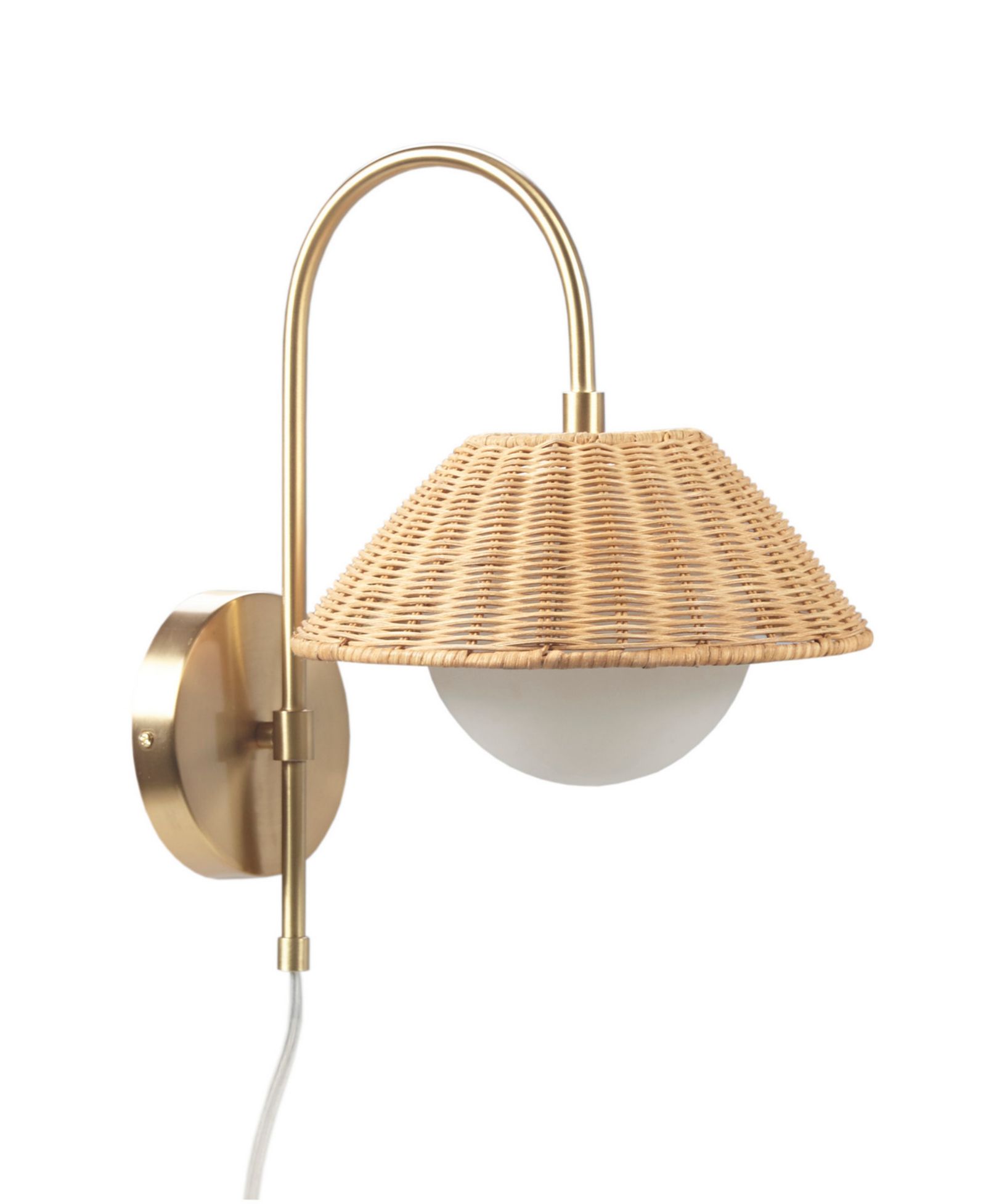 INK+IVY Laguna Rattan Weave Wall Sconce