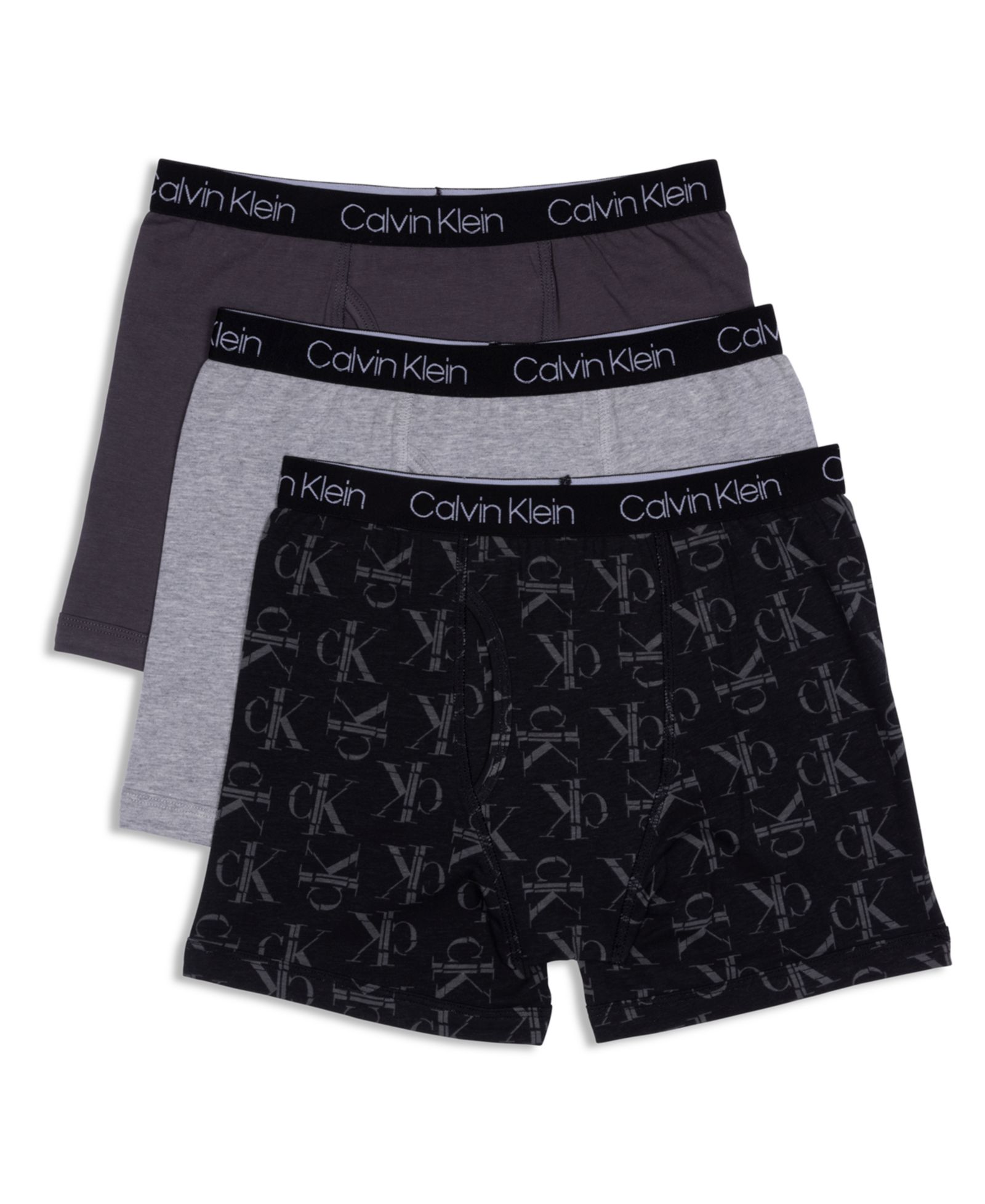 Calvin Klein Big Boys Stretch Boxer Brief, Pack of 3