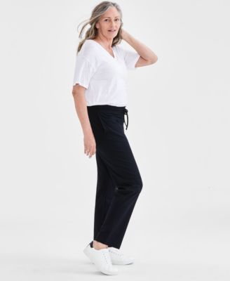 Женские спортивные брюки Style & Co Mid-Rise Drawstring-Waist