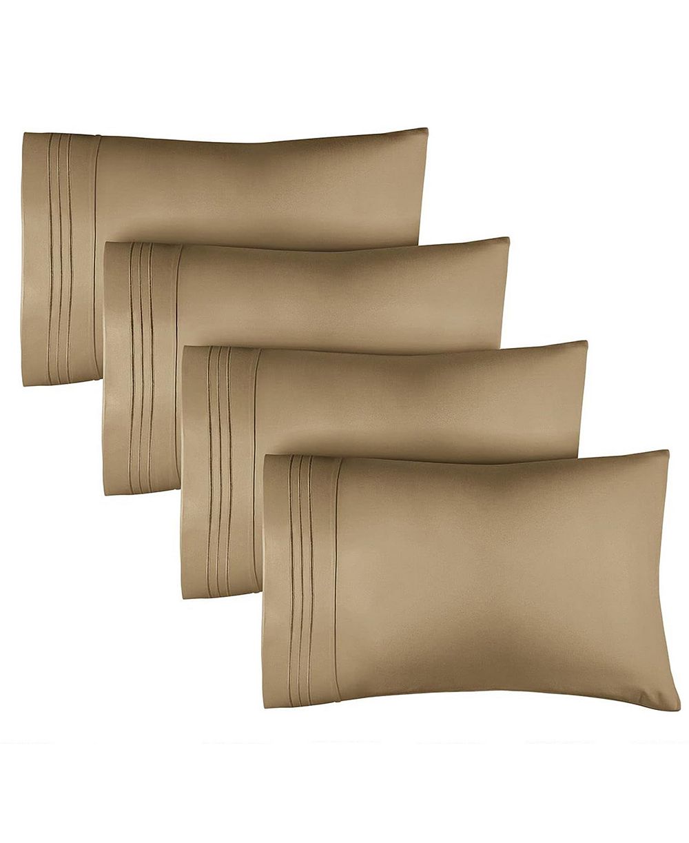 CGK Unlimited Pillowcase Set of 4 Soft Double Brushed Microfiber