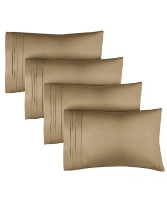 CGK Unlimited Pillowcase Set of 4 Soft Double Brushed Microfiber - Queen