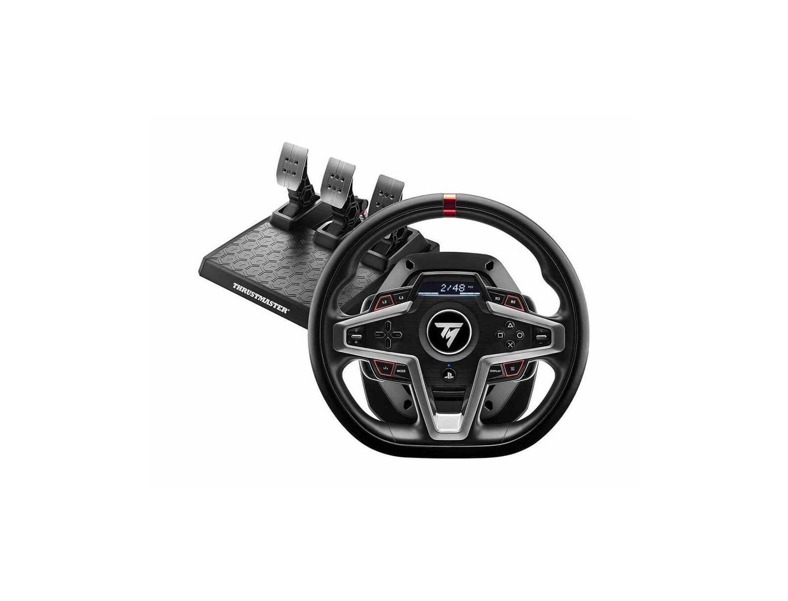 Thrustmaster T248 Wired Magnetic Paddles Leather Racing Wheel & Magnetic Pedals for PS5, PS4, PC