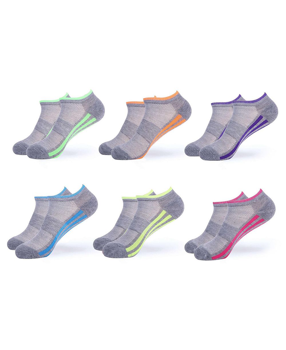 Gallery Seven Женский No-Show Sports Socks 6 Pack