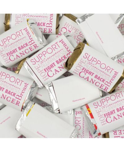 Just Candy Breast Cancer Awareness Candy Hershey's Miniatures Chocolate, 114 Pieces