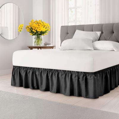 Ruffled Elastic Wrap Around Bedskirt 12 Inch Drop - Full