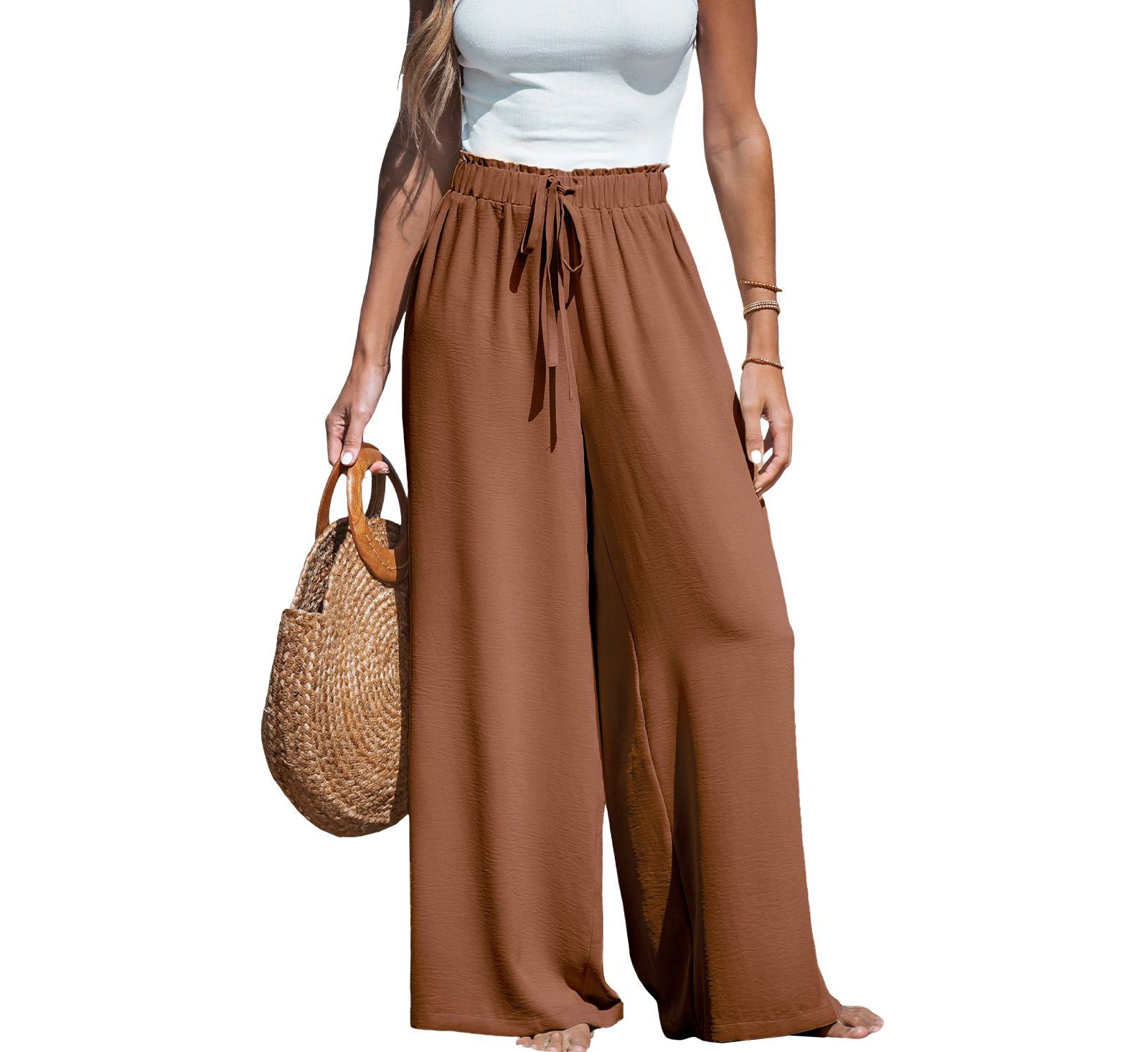 Cupshe Women's Summer Lovin Drawstring Wide-Leg Pants