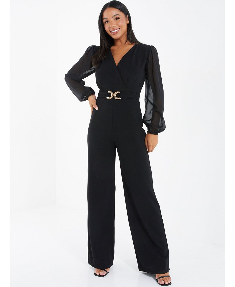 QUIZ Women's Chiffon Palazzo Jumpsuit