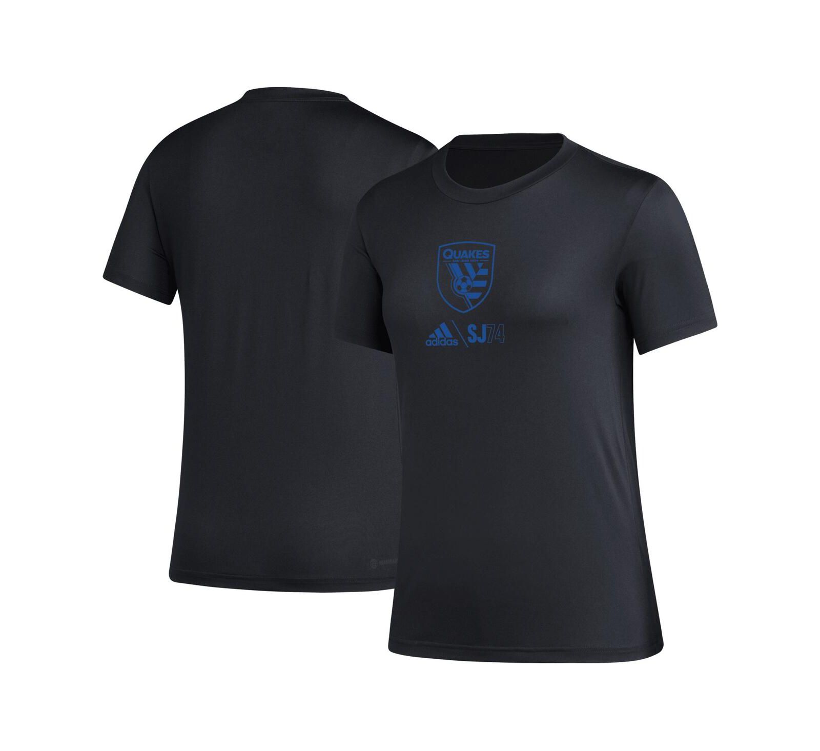 Women's adidas Black San Jose Earthquakes AEROREADY Club Icon T-shirt
