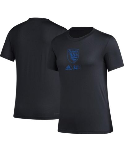 Женская футболка adidas Black San Jose Earthquakes AEROREADY Club Icon
