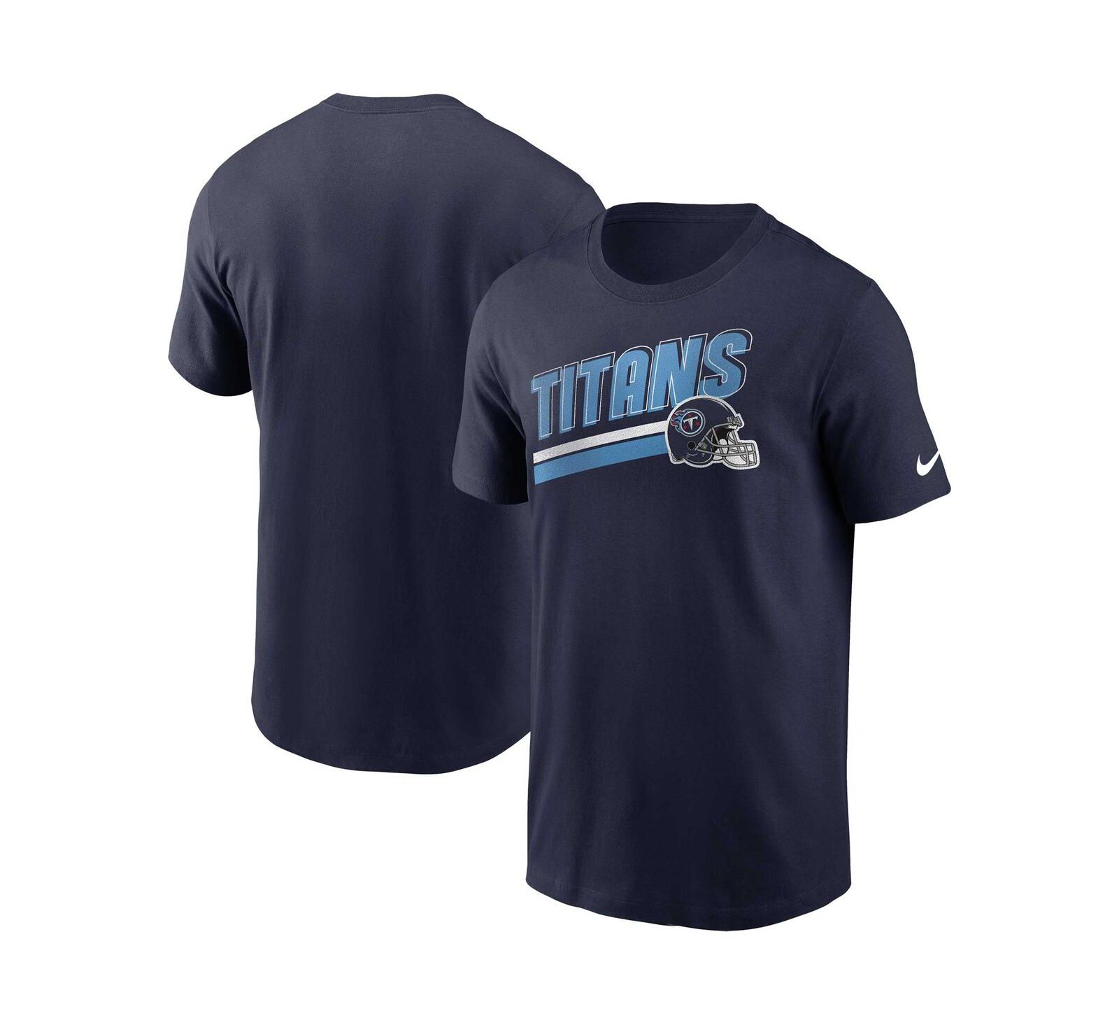 Men's Nike Navy Tennessee Titans Essential Blitz Lockup T-shirt