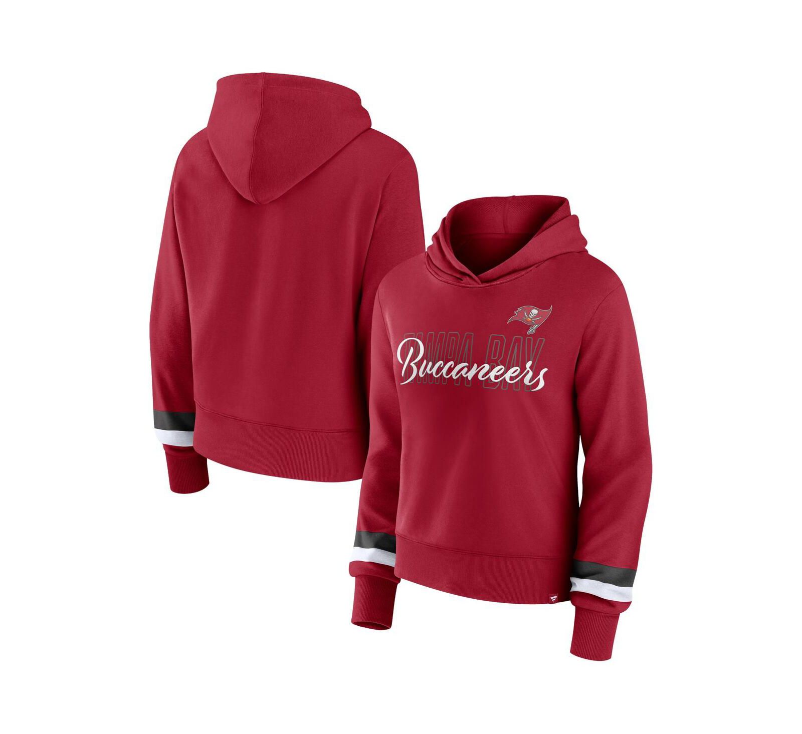 Женская толстовка Fanatics Red Tampa Bay Buccaneers Over Under Pullover Hoodie