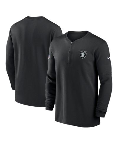 Мужская спортивная кофта Nike Las Vegas Raiders 2023 Sideline Performance с длинным рукавом и молнией на четверть, черная