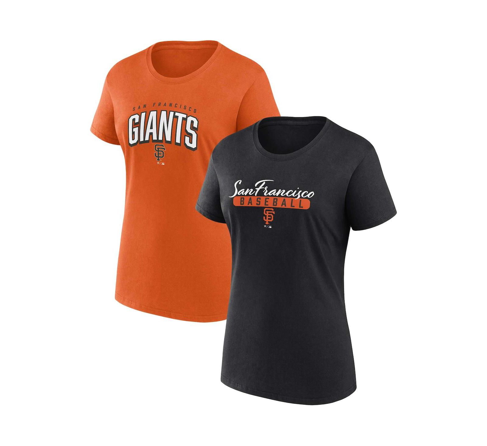 Женский набор футболок Fanatics Black, Orange San Francisco Giants
