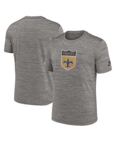 Мужская футболка Nike Heather Charcoal New Orleans Saints 2023 Sideline Alternate Logo Performance