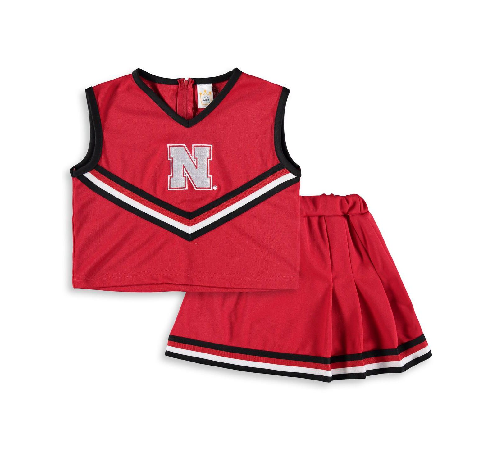 Little King Apparel Комплект для девочек Scarlet Nebraska Huskers, 2 части