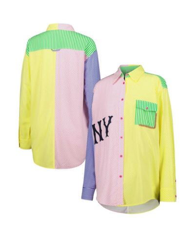 Женская рубашка Terez New York Yankees Button-Up Red, Yellow