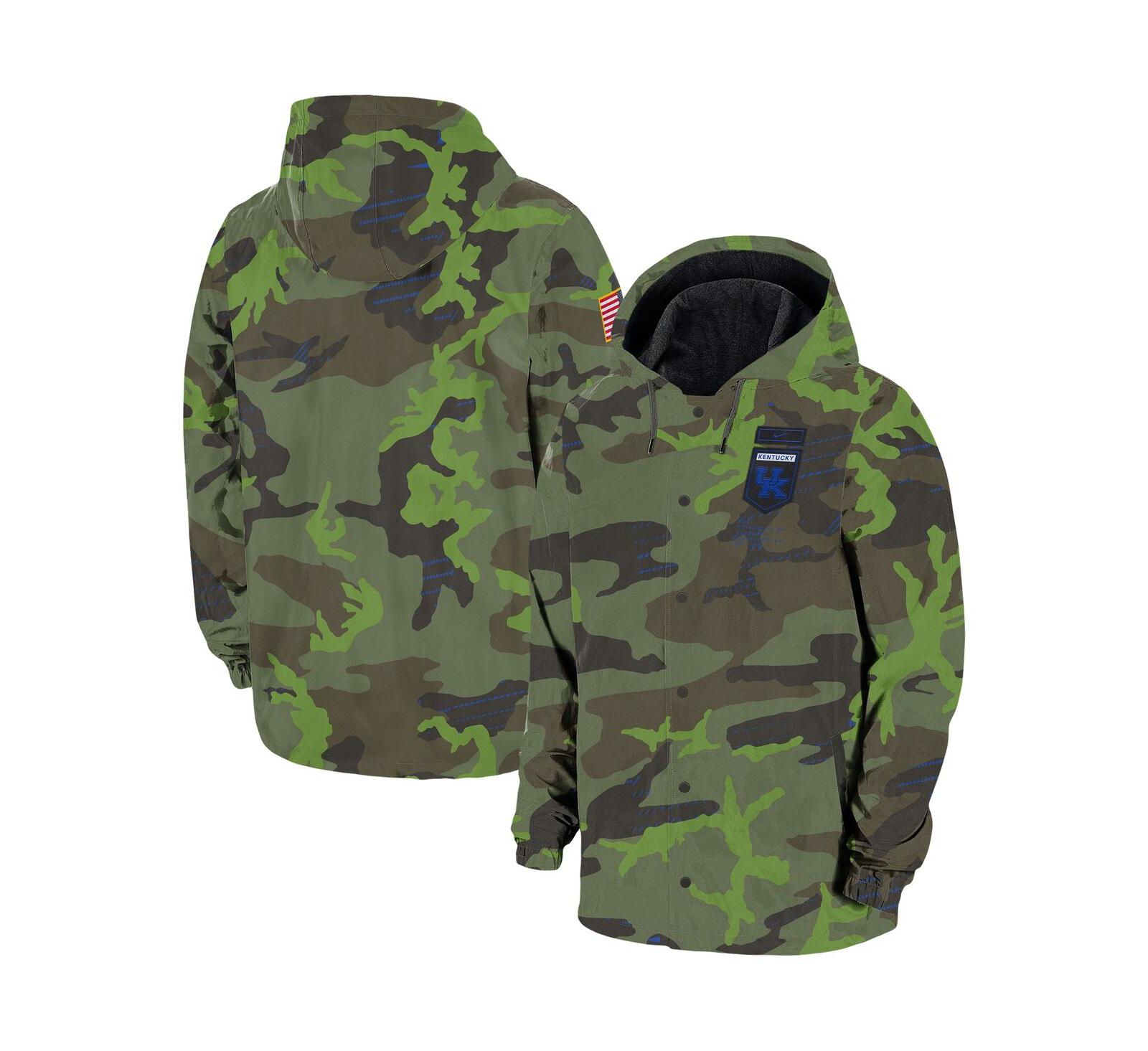 Men's Nike Camo Kentucky Wildcats Hoodie Full-Snap Jacket