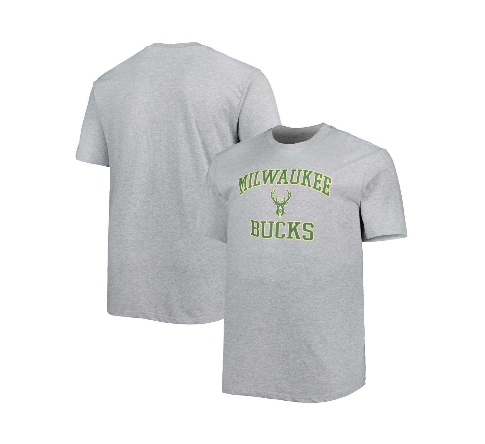 Profile Мужская футболка Milwaukee Bucks, серая меланж