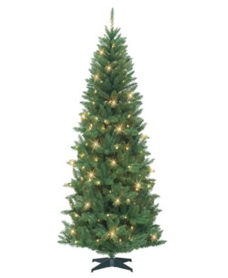 Puleo 7' Pre-Lit Carson Artificial Pine Tree