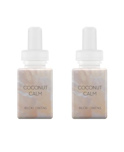 Pura Becki Owens - Coconut Calm - Рефил для ароматизатора, до 120 часов премиального аромата, 2 шт