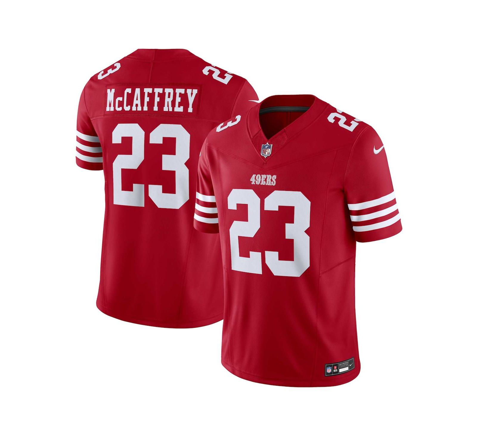 Мужская джерси Nike Christian McCaffrey San Francisco 49ers Vapor F.U.S.E. Limited