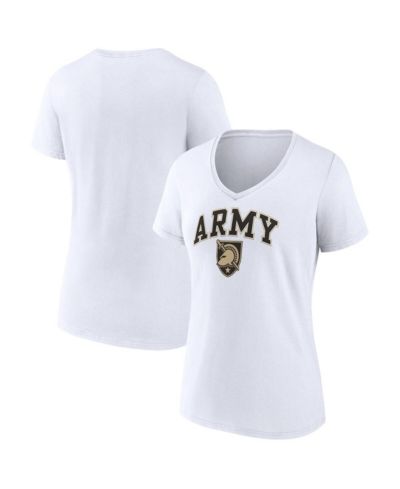 Женская футболка Fanatics White Army Black Knights Evergreen Campus V-Neck
