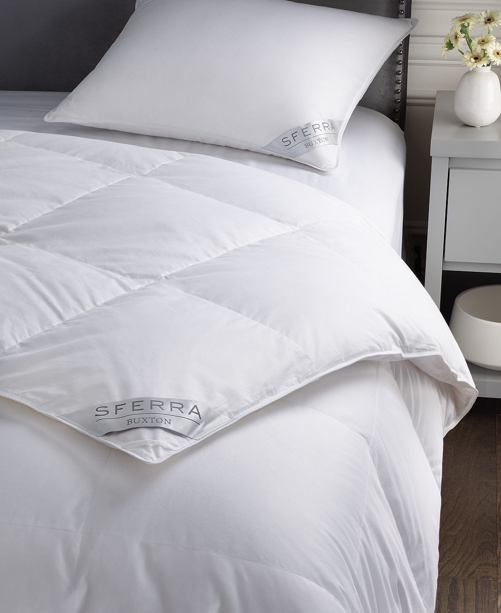 SFERRA Buxton белое одеяло из гусиного пуха 350 Thread Count King