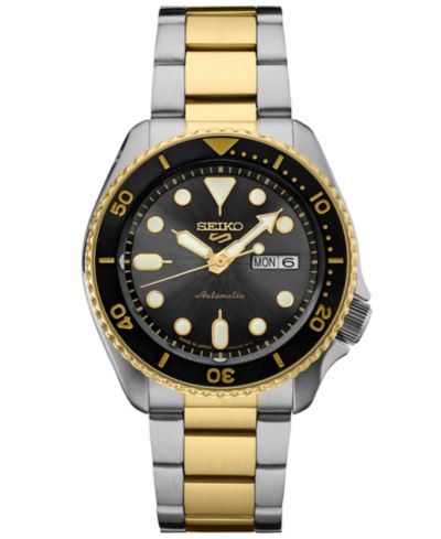 Мужские автоматические часы Seiko 5 Sports Two-Tone Stainless Steel, 43mm