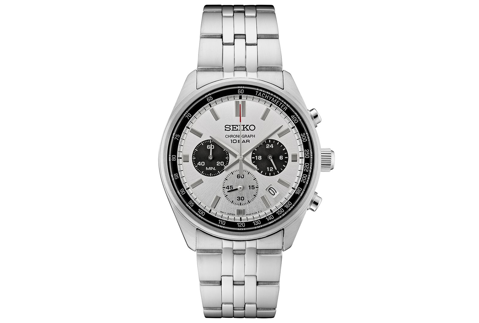 Мужские часы Seiko Chronograph Essentials Stainless Steel Bracelet 42mm