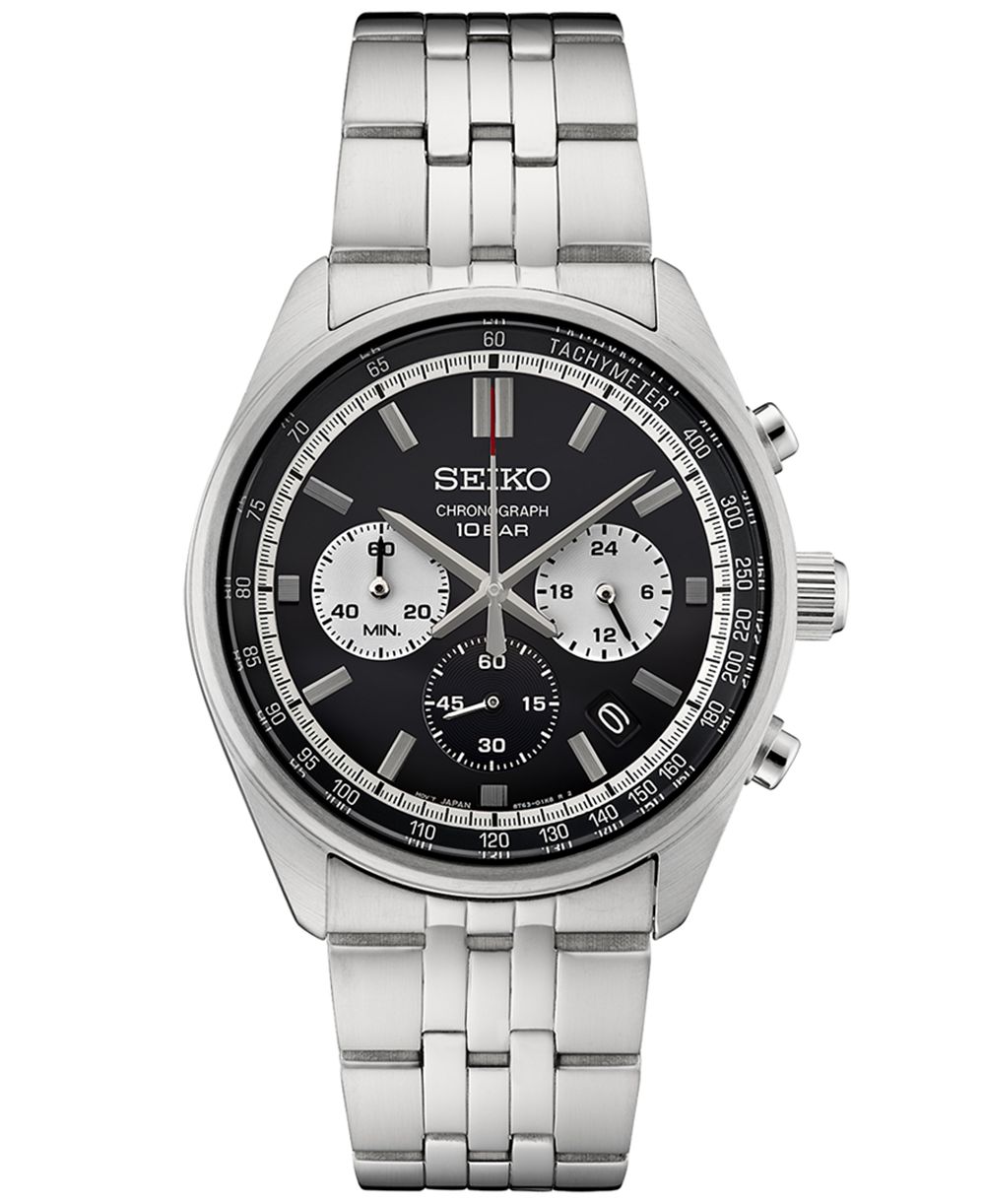 Seiko Мужские хронограф часы Chronograph Essentials Stainless Steel Bracelet 42mm