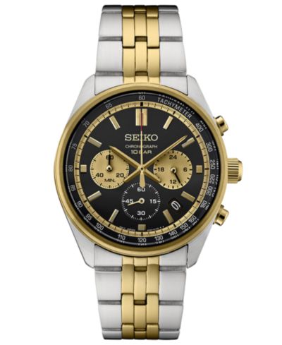 Seiko Men's Chronograph Essentials Two-Tone Stainless Steel Bracelet Watch 42mm