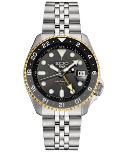 Seiko Мужские автоматические часы 5 Sports со стальным браслетом, 43mm