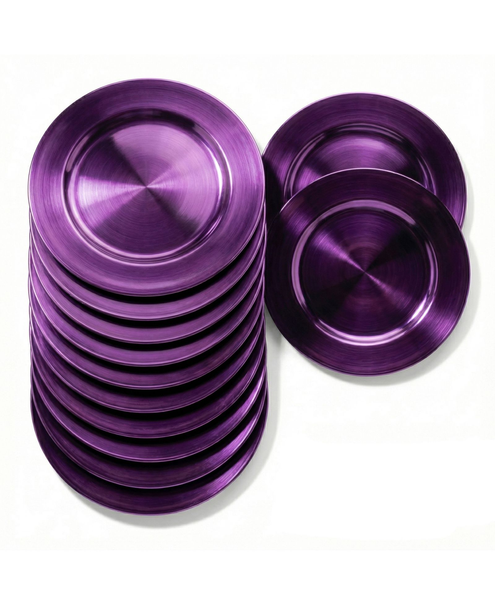 Набор столовых приборов American Atelier Metallic Round Charger Plate, 12 Piece
