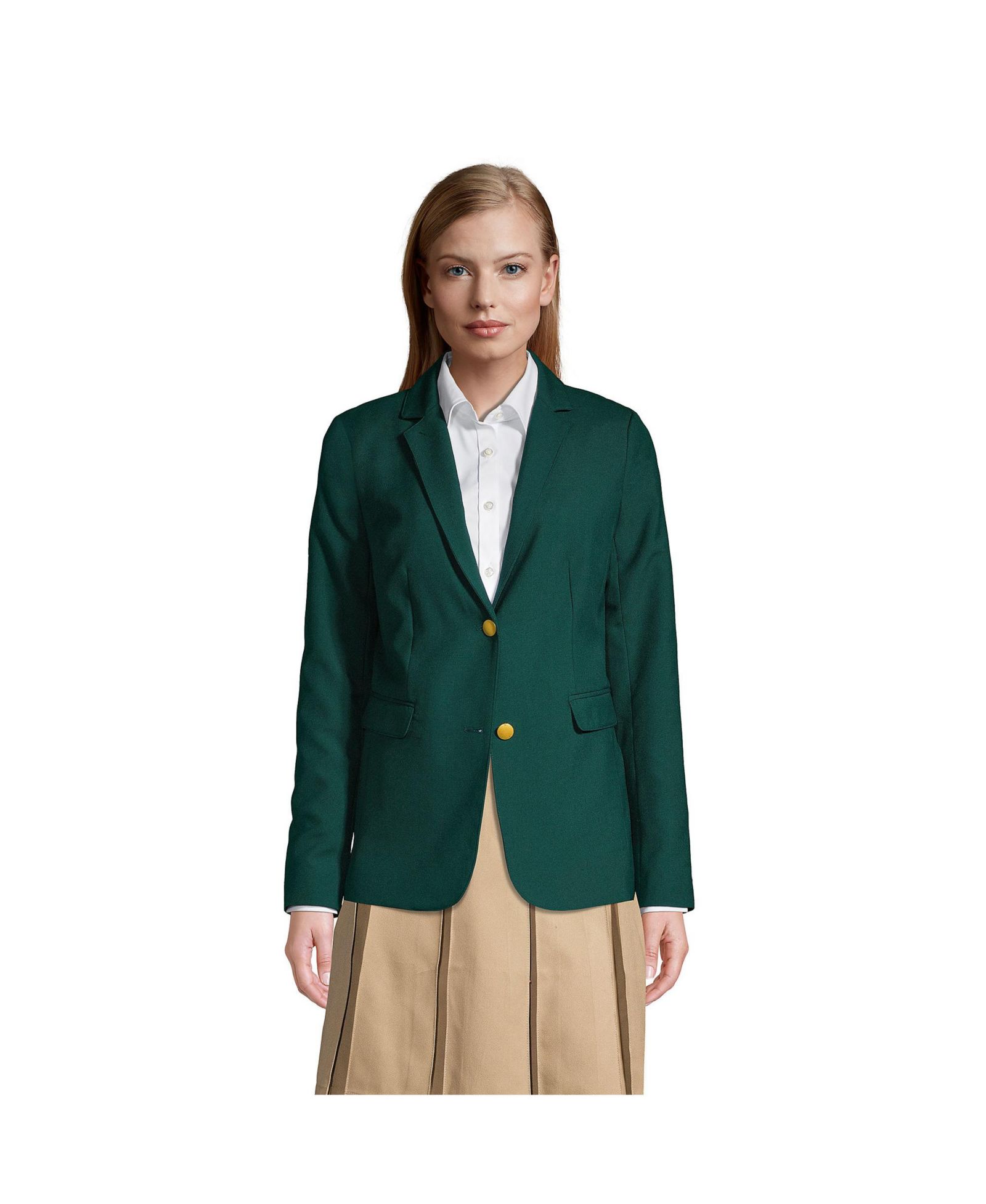 Lands' End Женский блейзер Hopsack