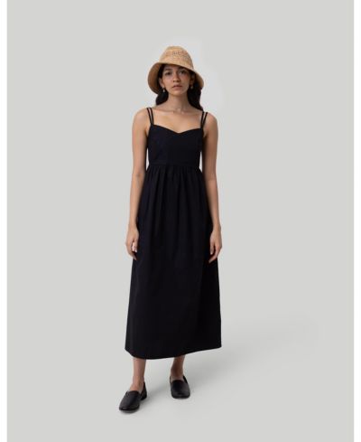 Reistor Women's Reiastor Strappy Gathered Midi Dress