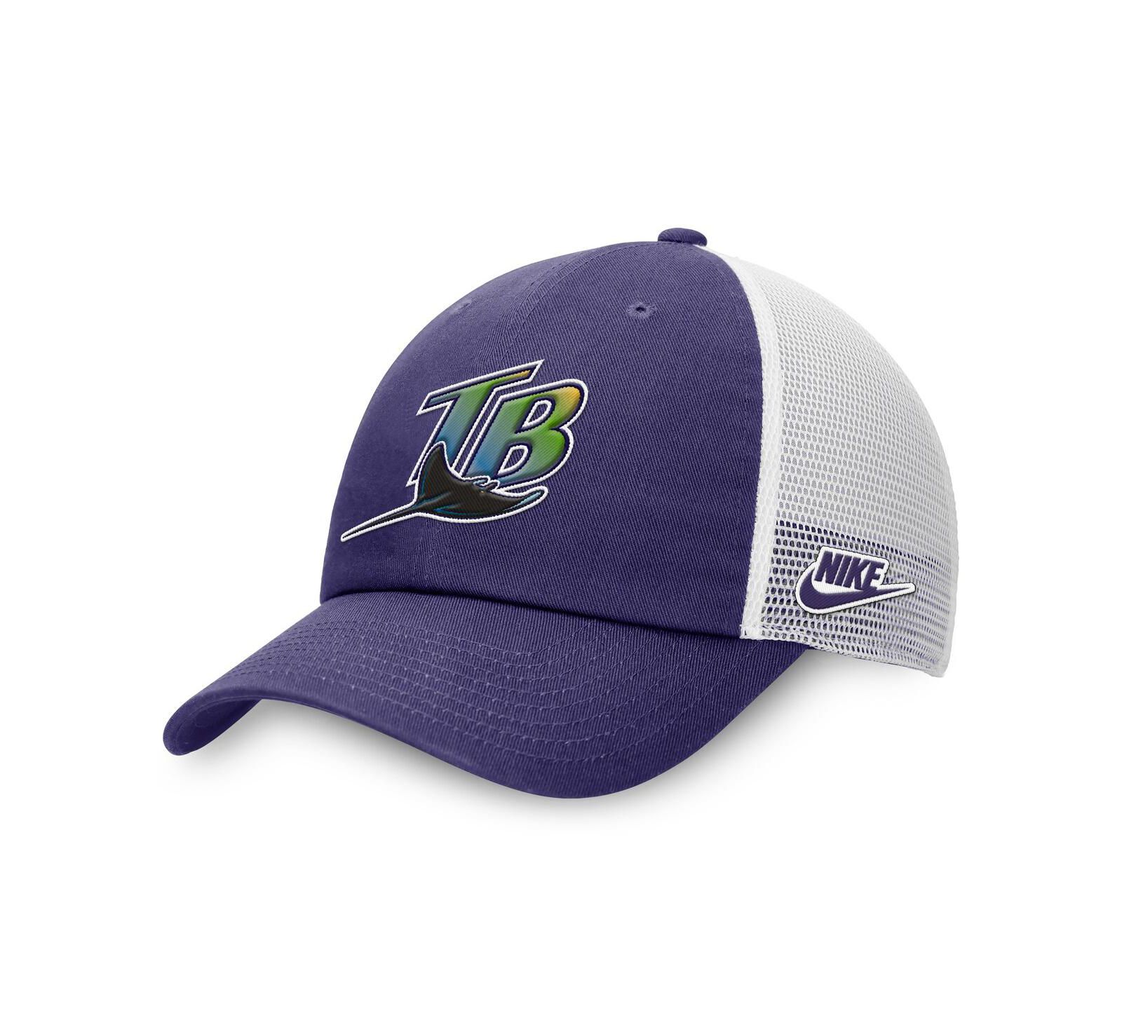 Nike Men's Purple/White Tampa Bay Rays Rise Adjustable Trucker Hat