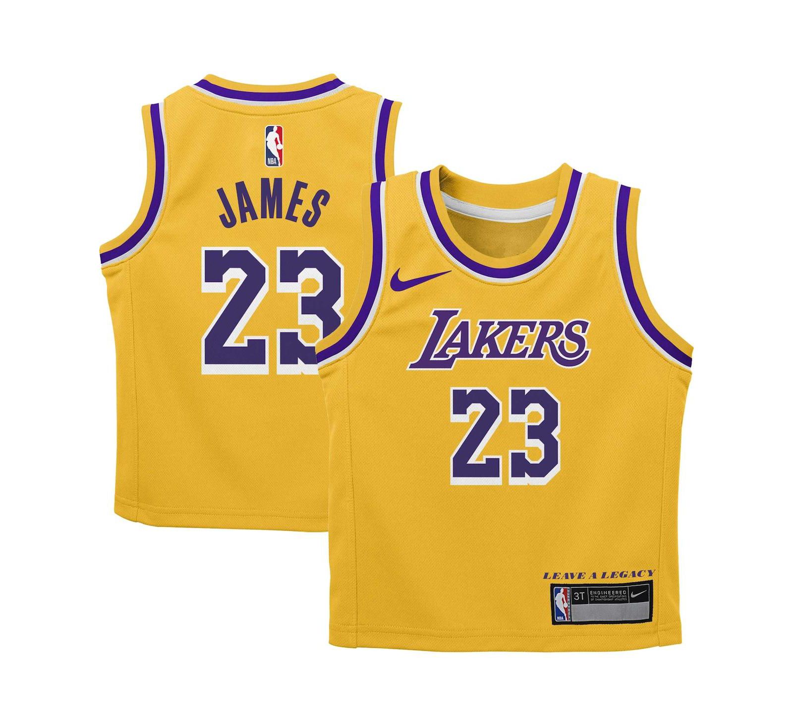 Детская джерси Nike LeBron James Gold Los Angeles Lakers Dri-FIT Swingman Player - Icon Edition