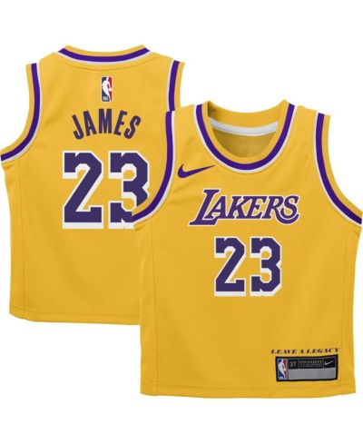 Детская джерси Nike LeBron James Gold Los Angeles Lakers Dri-FIT Swingman Player - Icon Edition