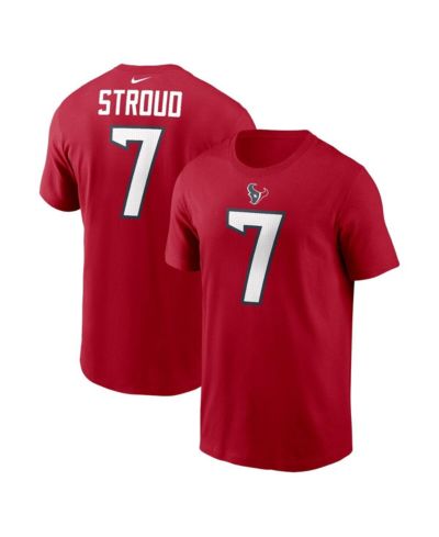 Мужская футболка Nike C.J. Stroud Red Houston Texans Player Name and Number