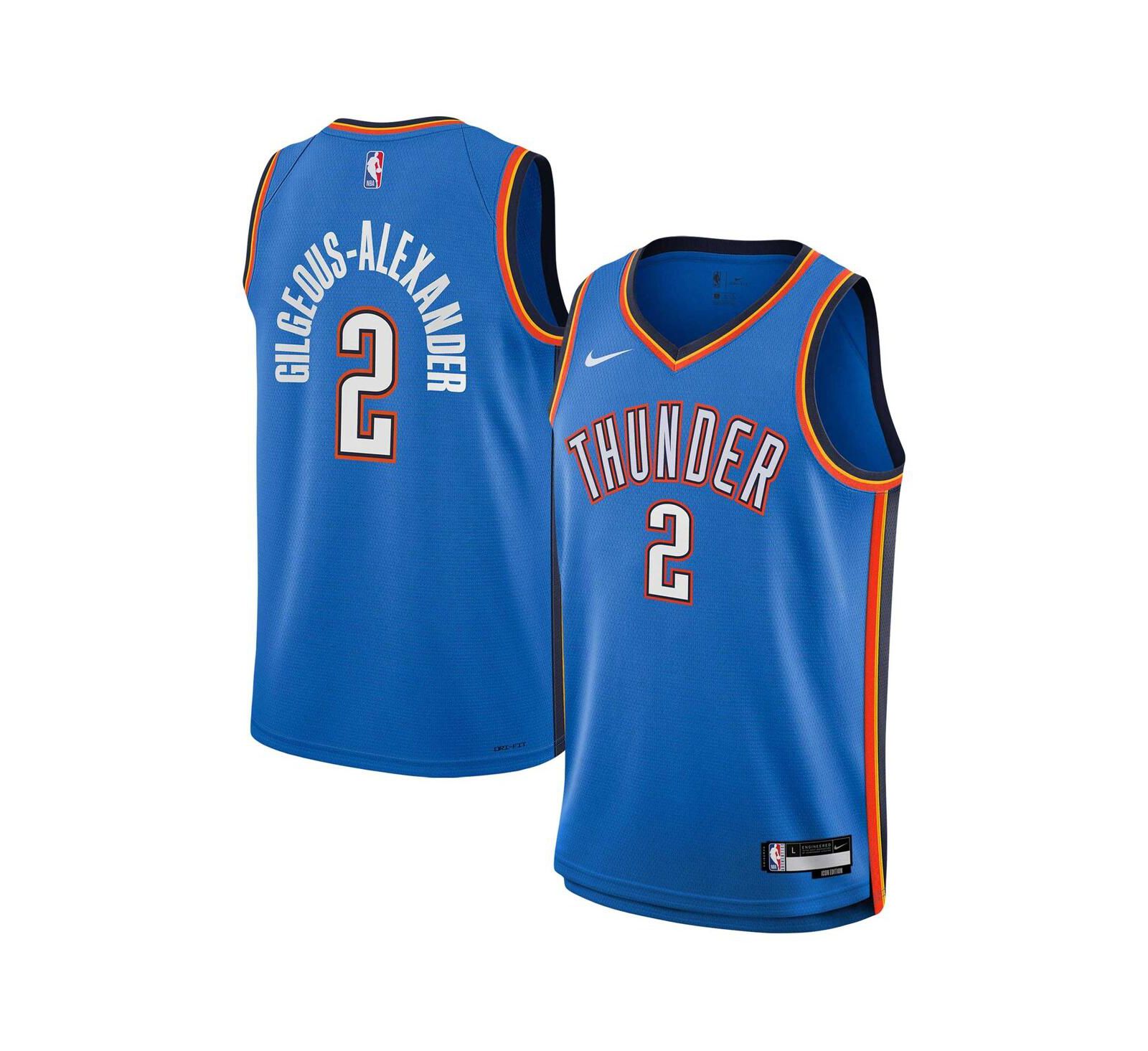 Детская джерси Nike Shai Gilgeous-Alexander Blue Oklahoma City Thunder Swingman - Icon Edition