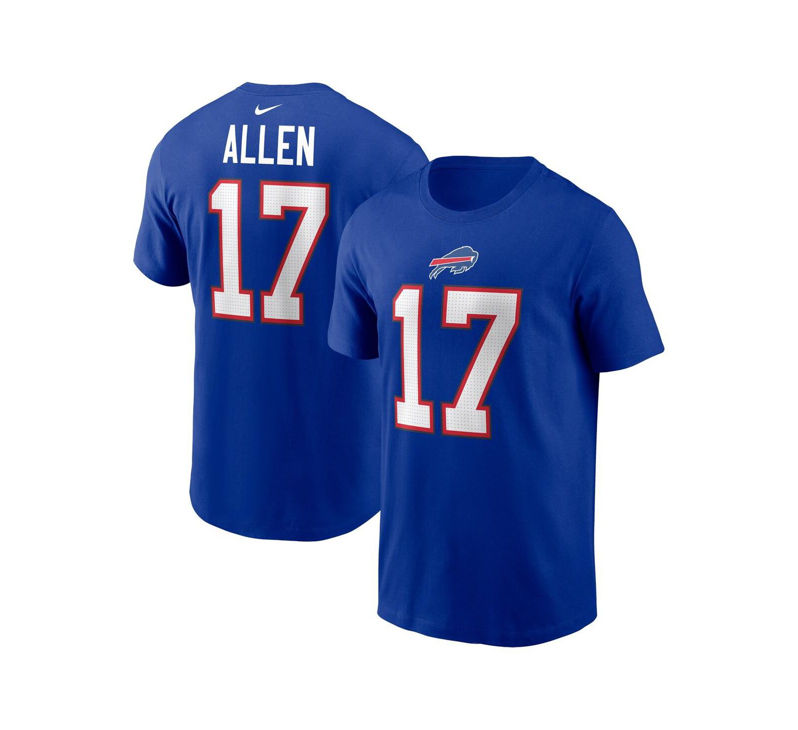 Мужская футболка Nike Josh Allen Royal Buffalo Bills с именем и номером игрока