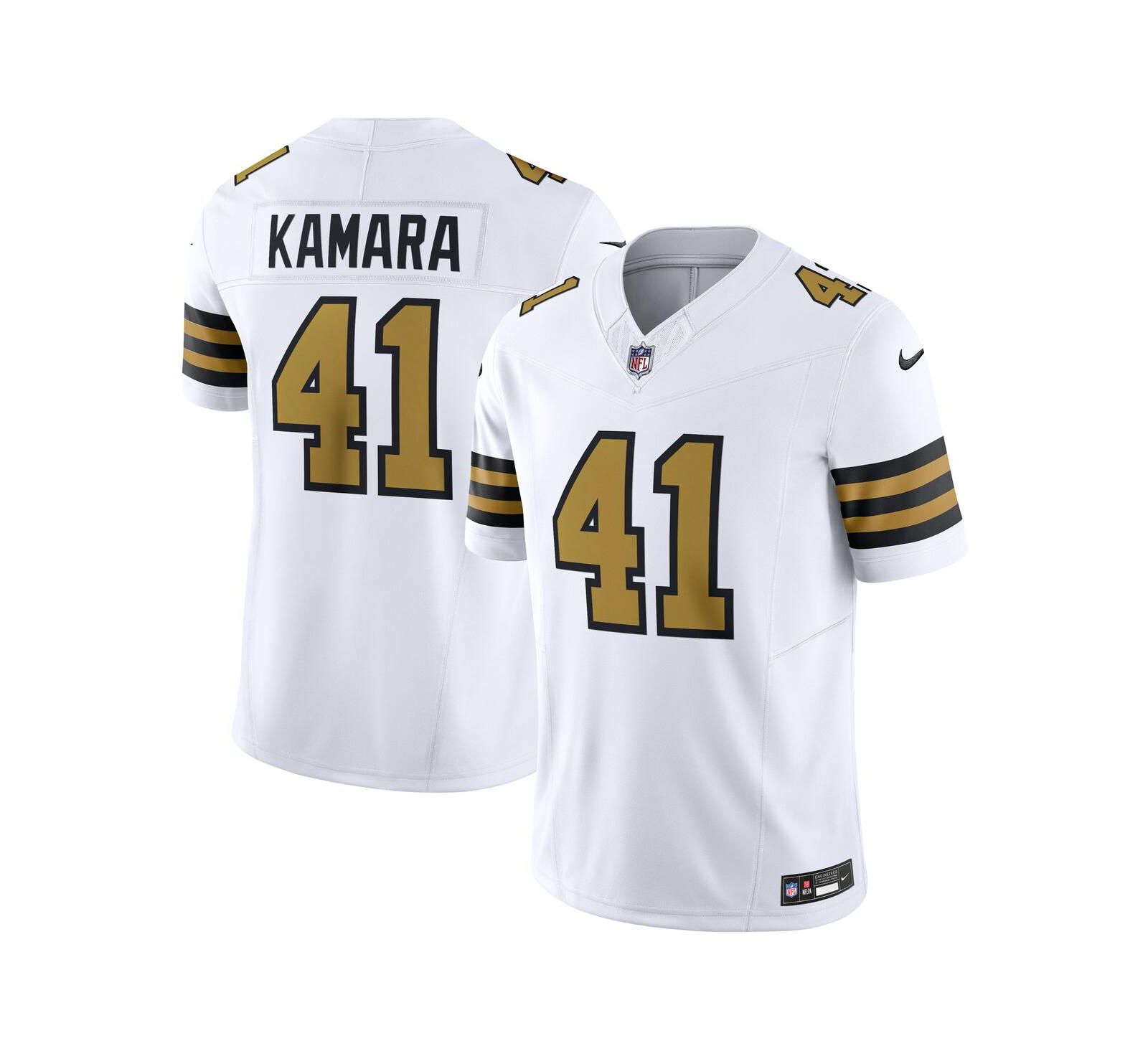 Джерси Nike Men's Alvin Kamara White New Orleans Saints Alternate Vapor F.U.S.E. Limited