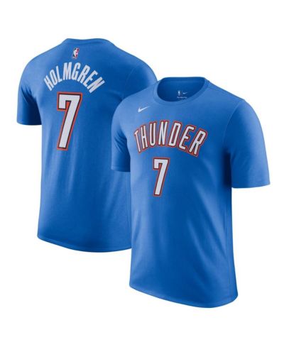 Nike Men's Chet Holmgren Blue Oklahoma City Thunder Icon Edition Name & Number T-Shirt
