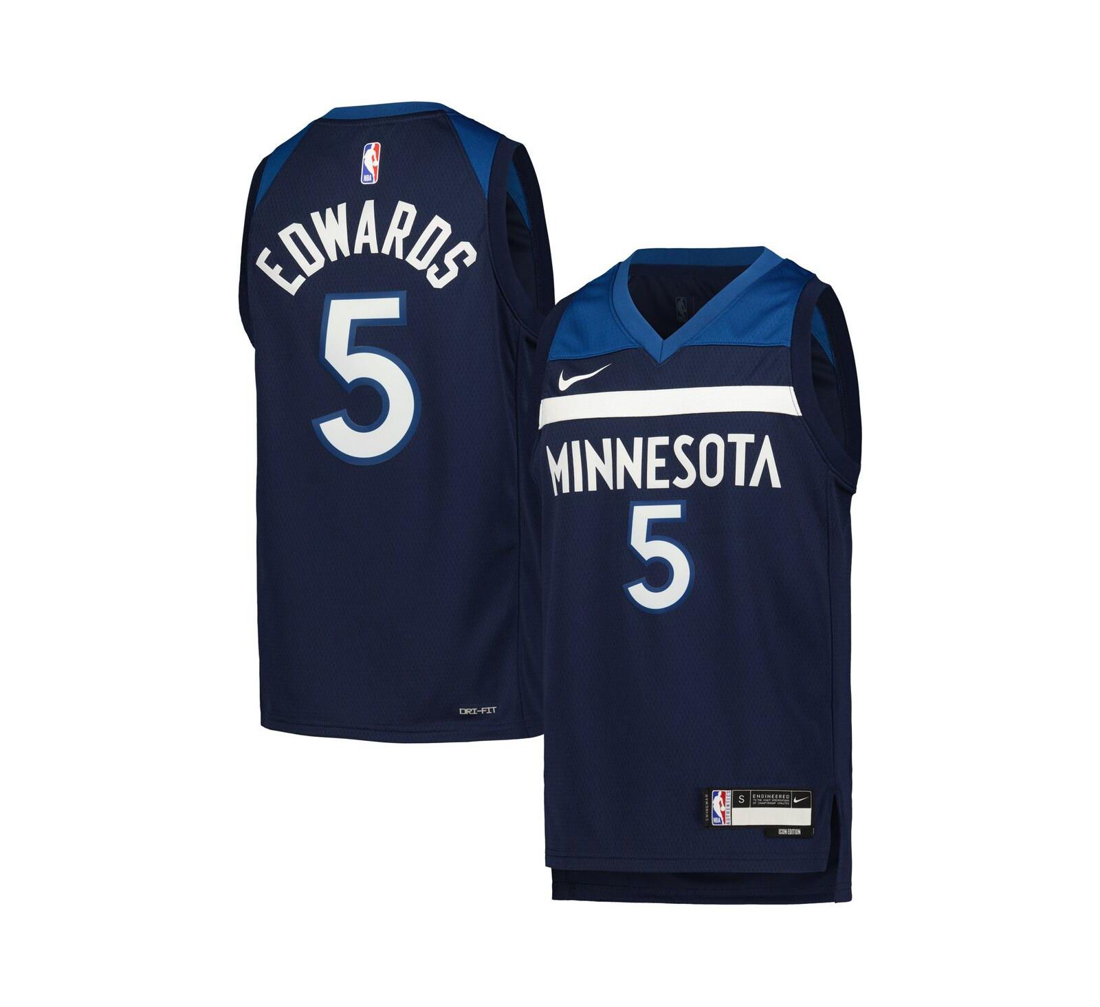 Детская джерси Nike Anthony Edwards Navy Minnesota Timberwolves Swingman - Icon Edition