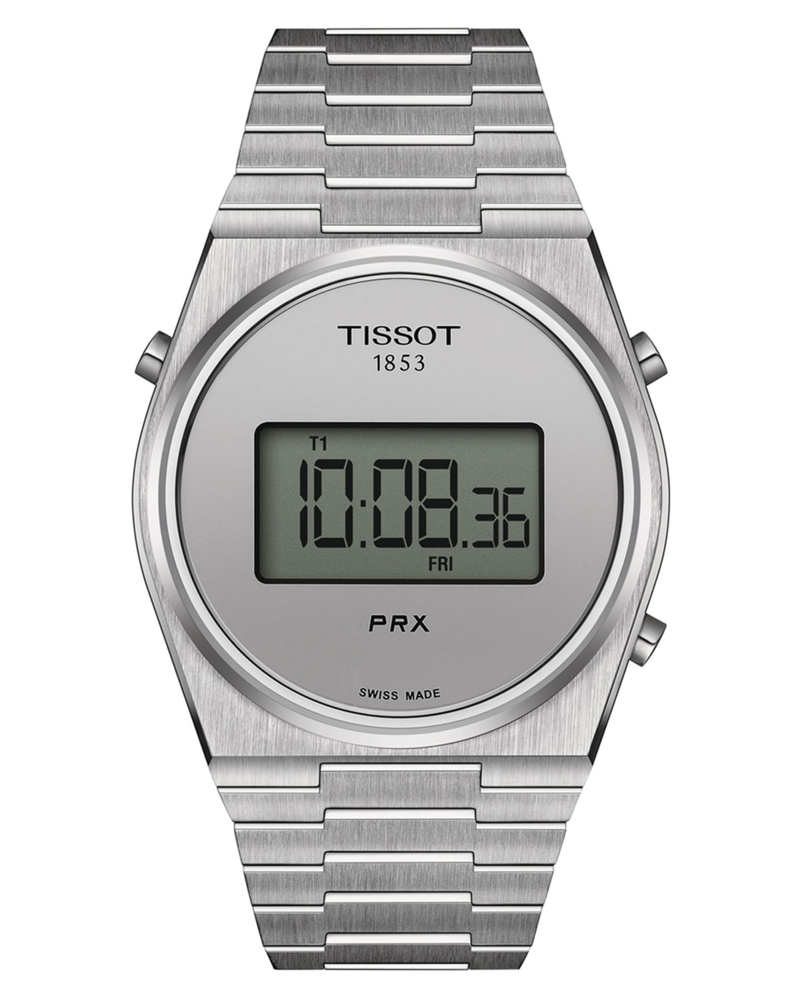Tissot Men's Digital PRX Stainless Steel Bracelet Watch 40mm