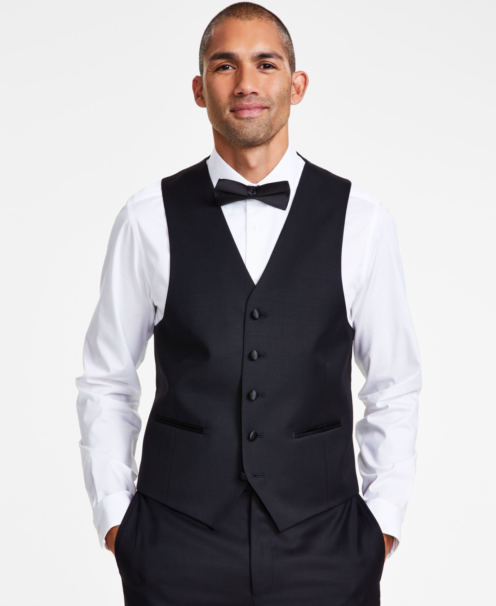 Michael Kors Men's Classic-Fit Stretch Tuxedo Vest