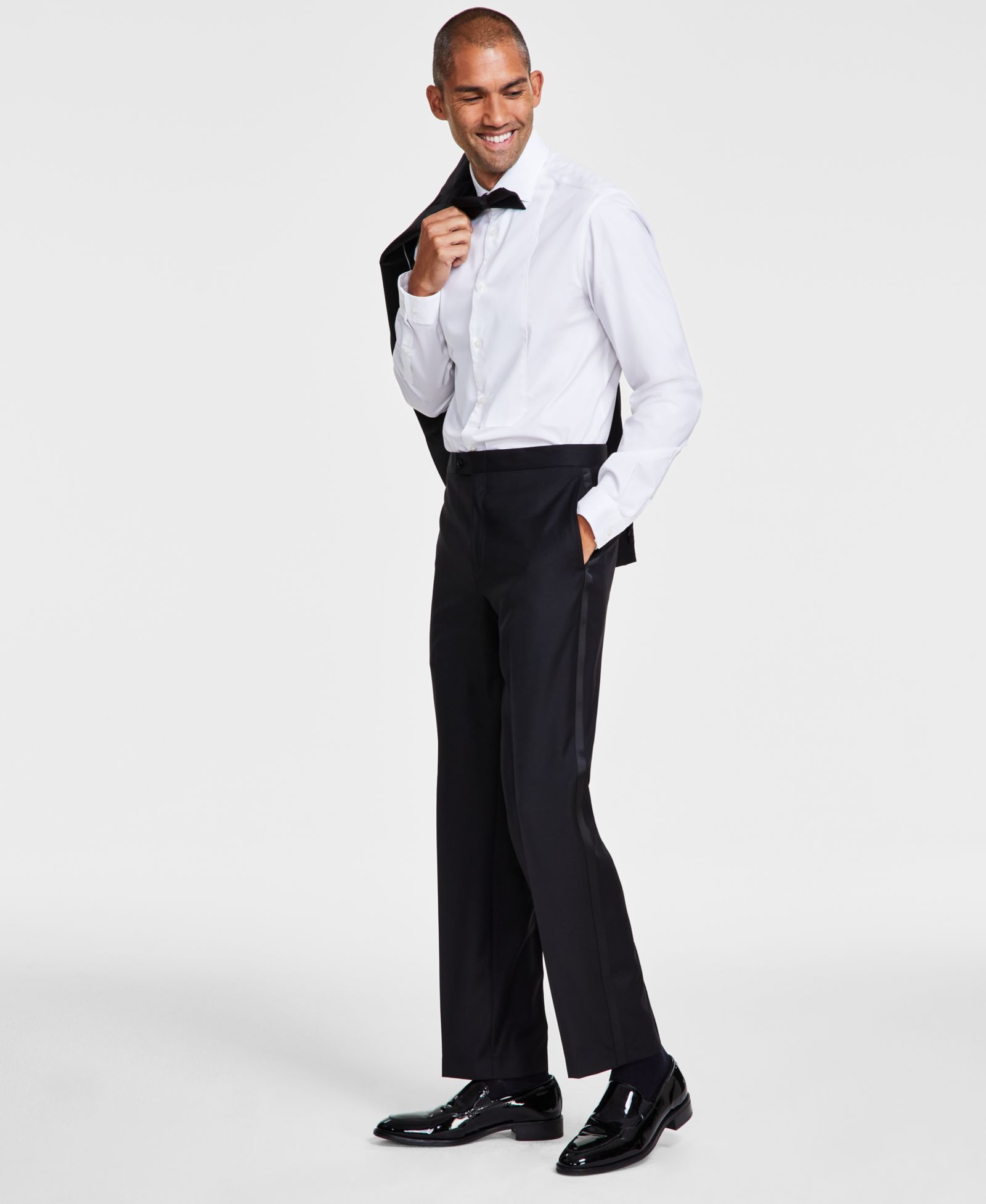 Michael Kors Мужские брюки смокинга Slim Fit Stretch
