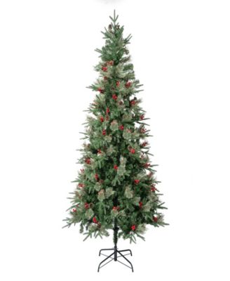 Елка National Tree Company 7.5' Feel-Real Virginia Pine Hinged Pine-Needle с ягодами и шишками