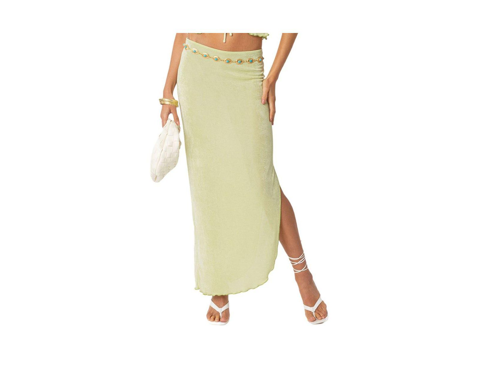Edikted Women's Milan Slitted Maxi Skirt