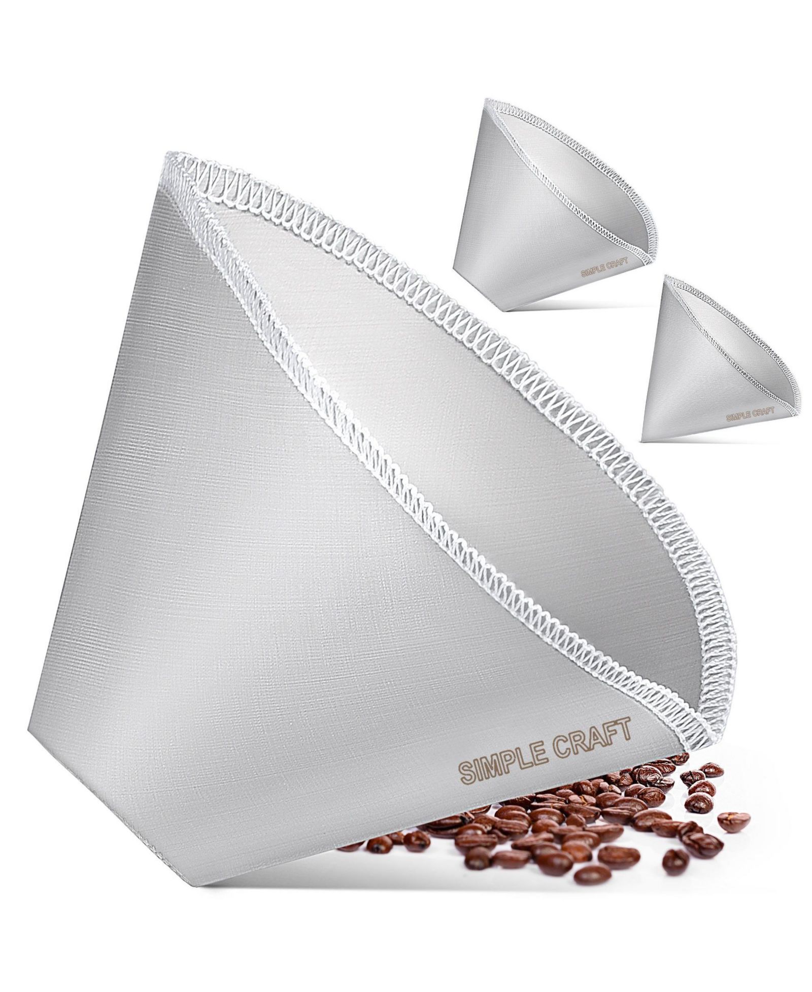 Fine Mesh Stainless Steel Reusable Pour Over Coffee Filter (Size 4)